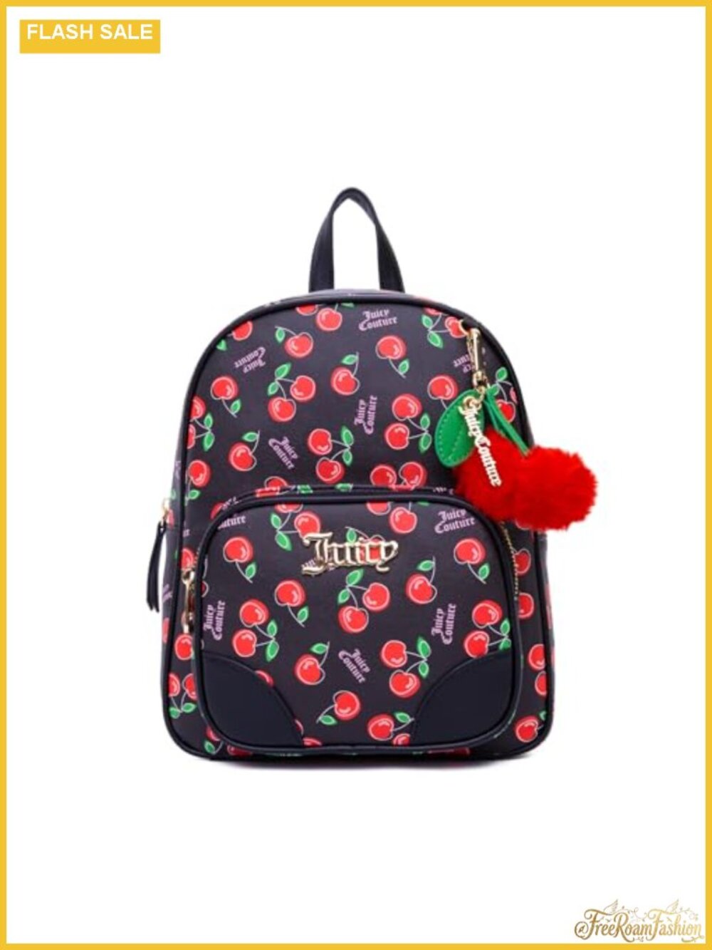 Vintage Cherry Daypack Backpack, Polyurethane, Office & Travel